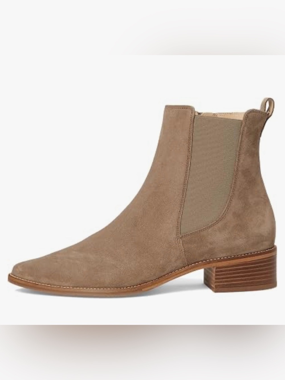 Paul Green Celina Antelope Suede Chelsea Boot - Taupe size Uk 3.5 US 6 new